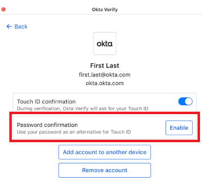 Password Confirmation
