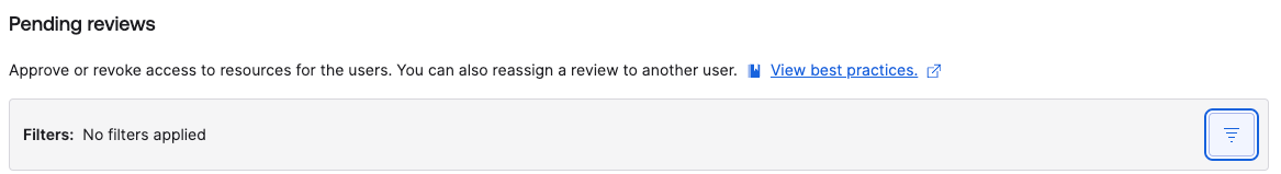 Pending reviews