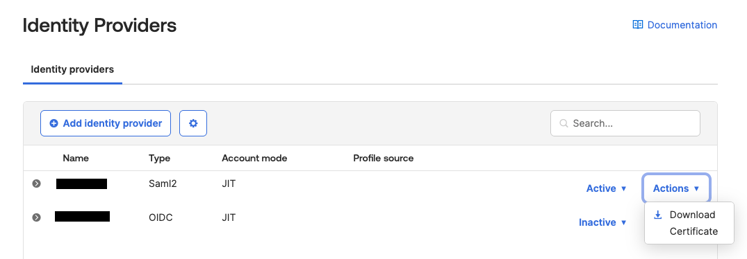 Identity Providers