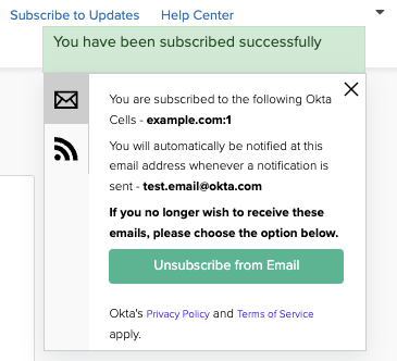 Unsubscribe via Email