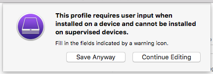 Warning Dialog Box