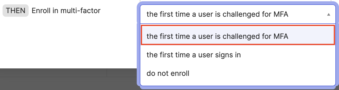 Enroll in multi-factor
