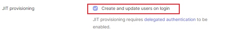 JIT provisioning