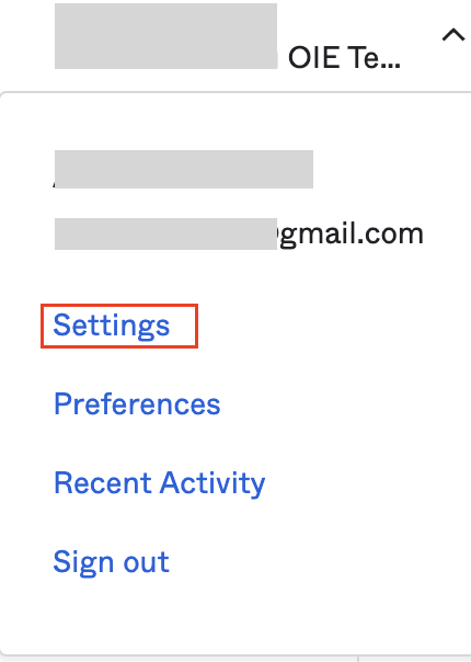 Settings Page