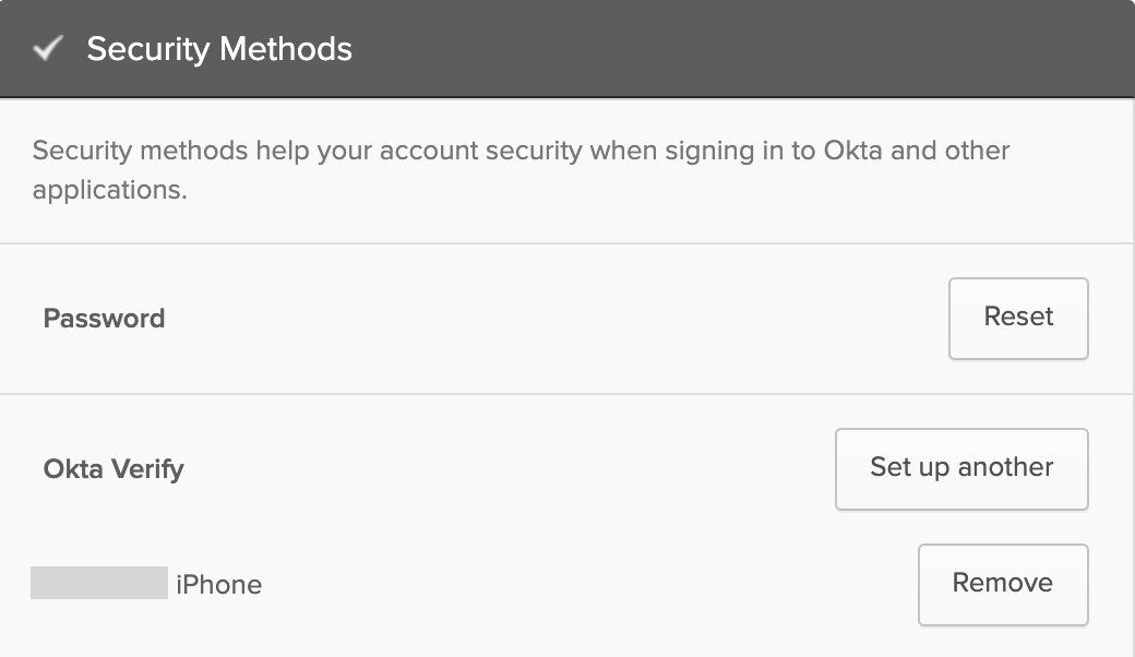 Security Methods