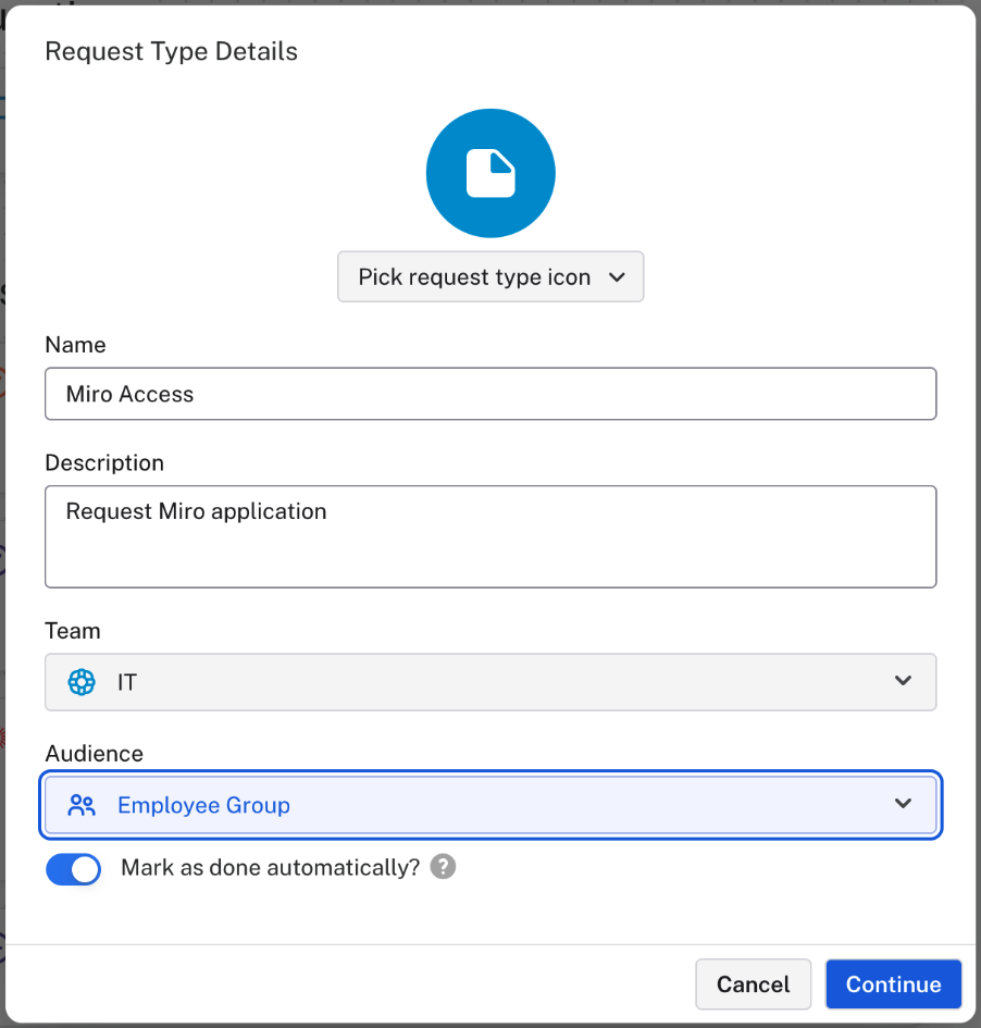 "Mark as done automatically" setting