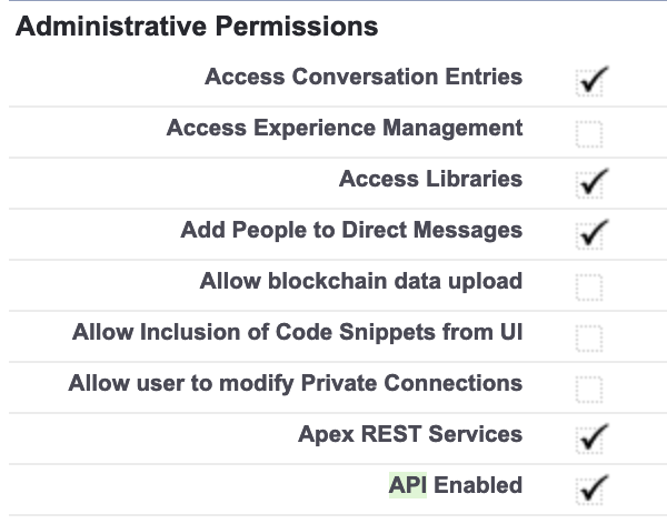 Administrative Permissions