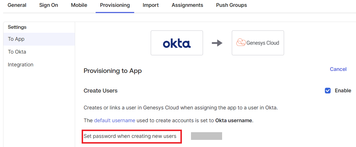 "Set password when creating new users" option