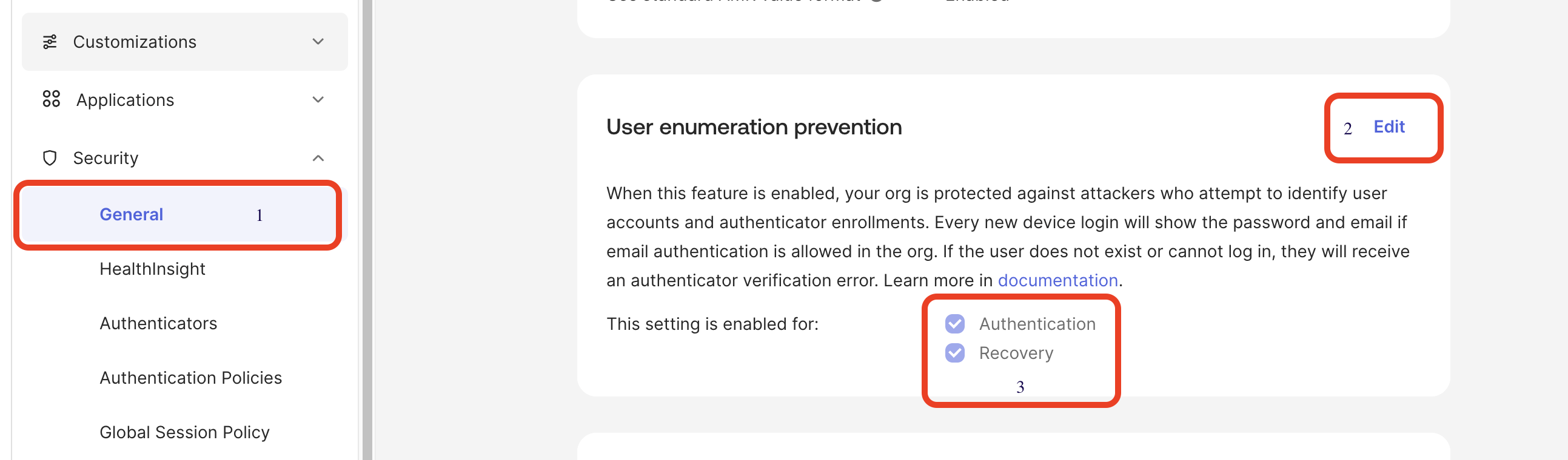 "User Enumeration Prevention"&nbsp;section