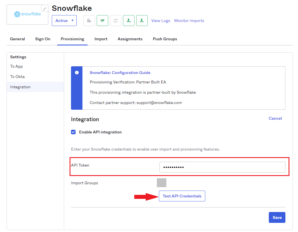 Snowflake integration