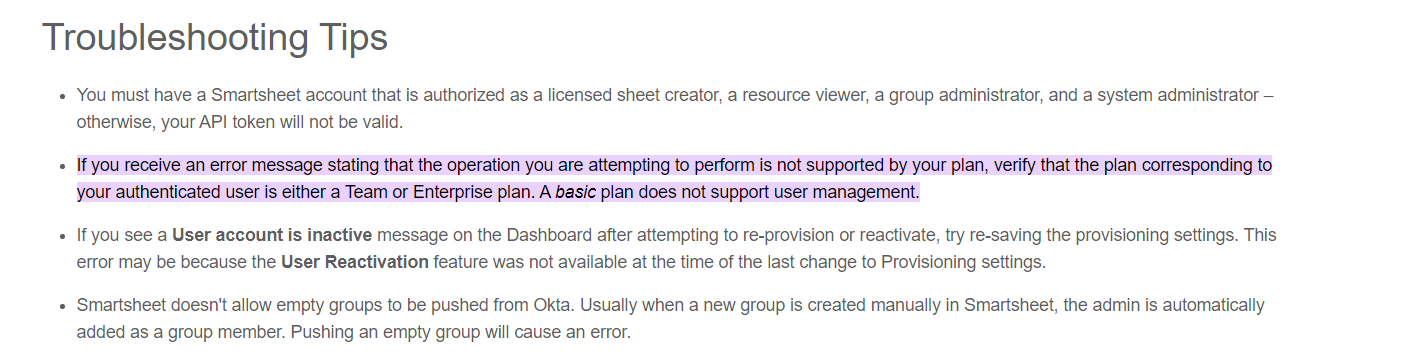 Troubleshooting tips
