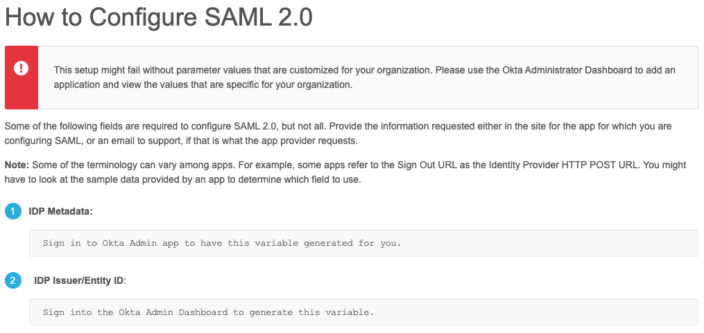 How to configure SAML