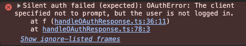 Error: The client specified not to prompt, but the user is not logged in