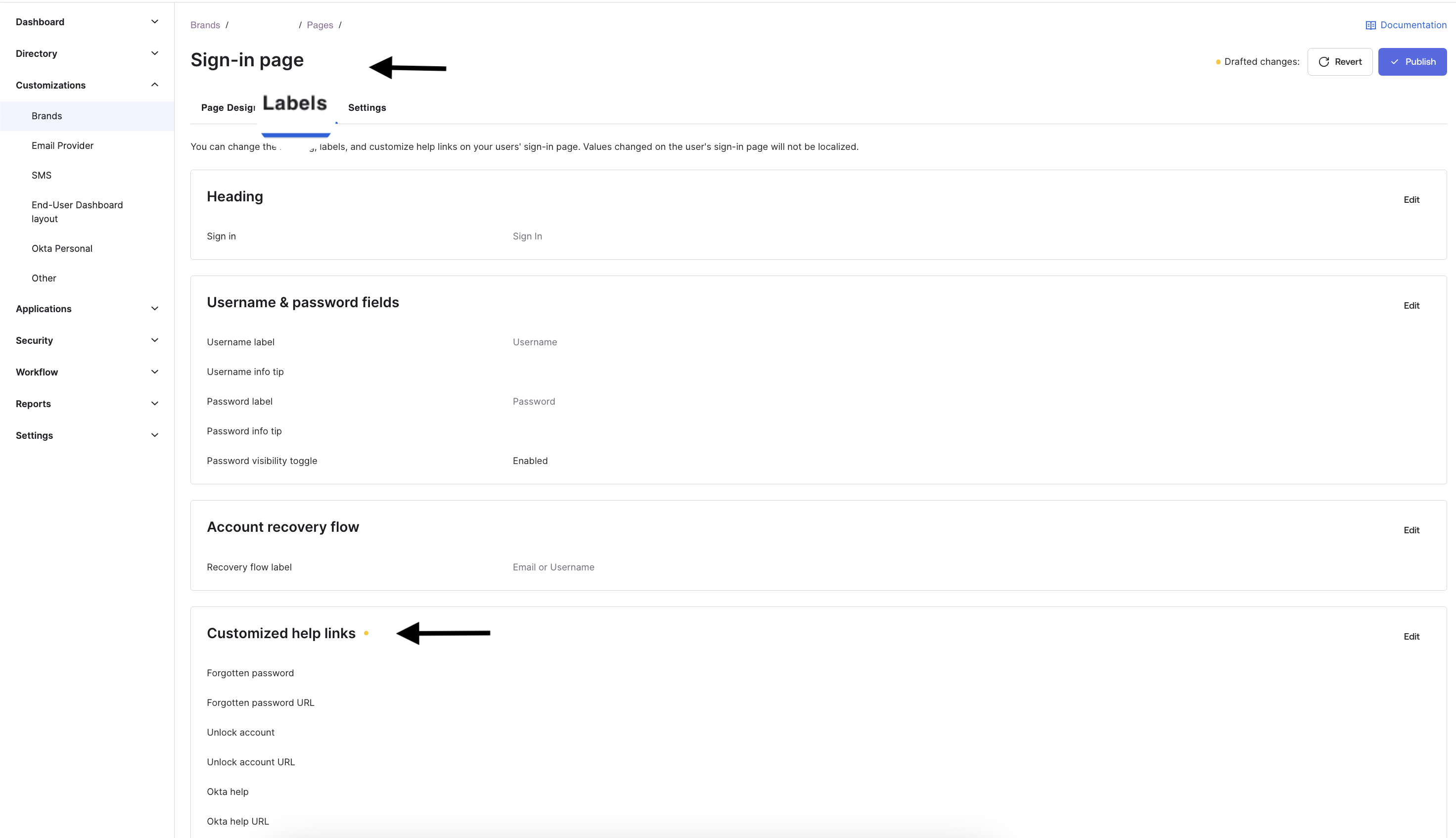 Sign-in page