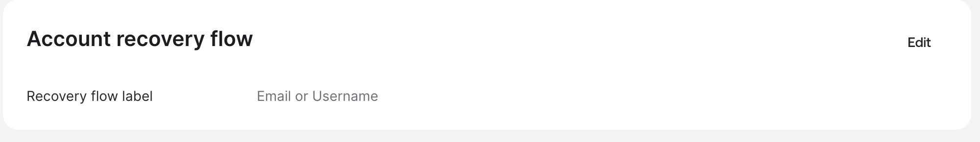 ACCOUNT RECOVERY FLOW