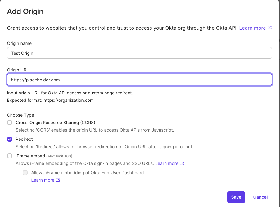 Add Origin