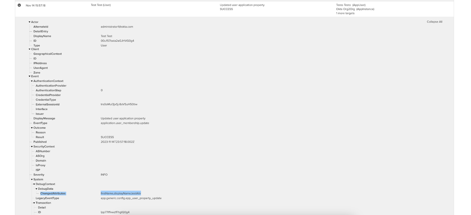 System logs