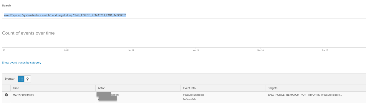 System log search query