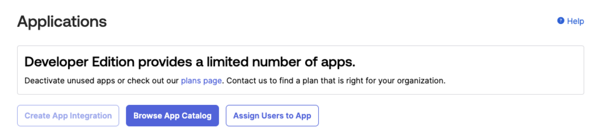 Note regarding the limited number of apps
