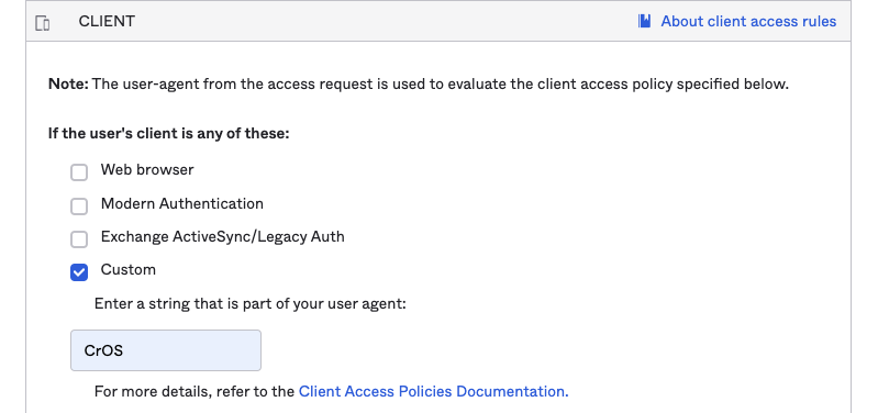 Okta Support - How to Add a User Agent Custom String for ChromeOS for ...