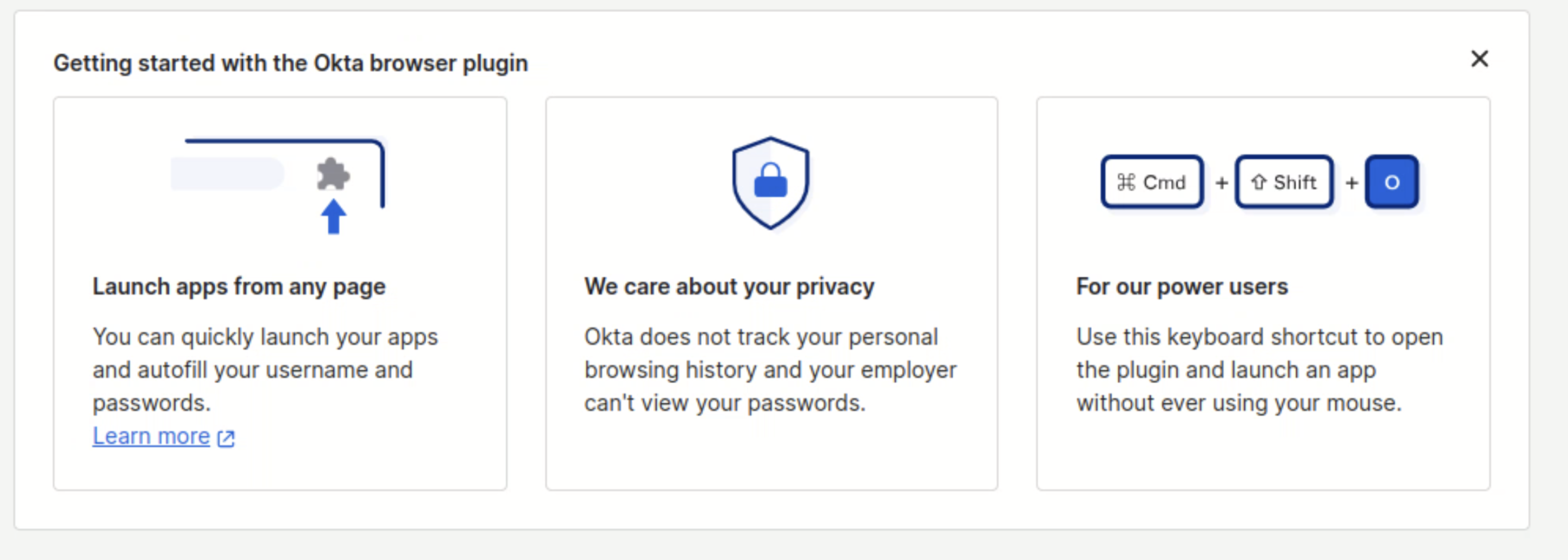 Getting started with Okta browser plugin