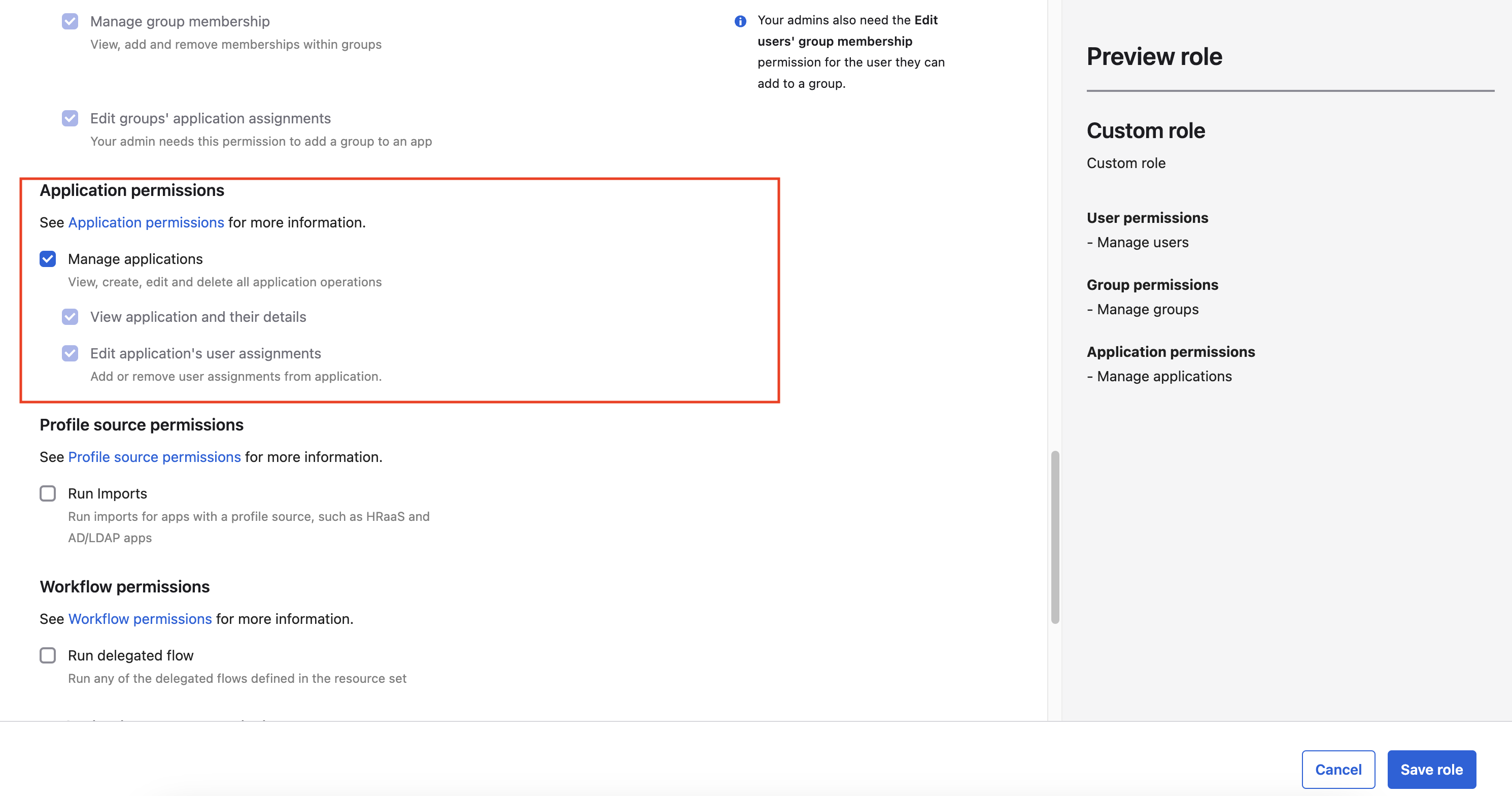 App permissions