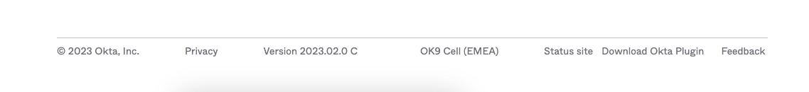 Okta tenant version