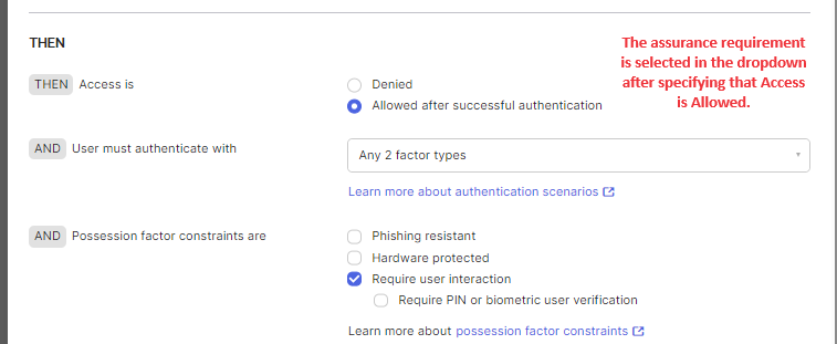 IDENTITY ENGINE&nbsp;Authentication Policy