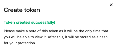 Create token