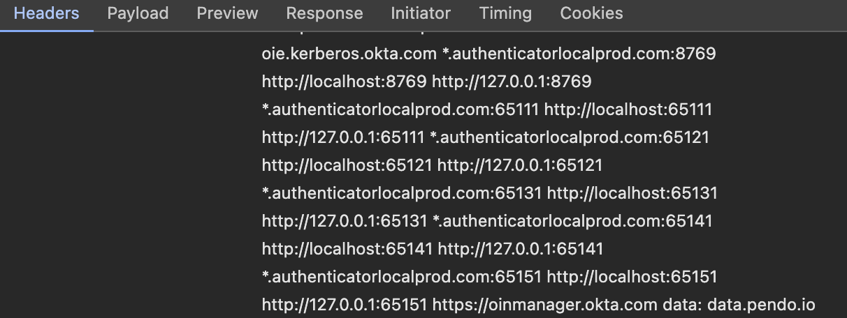 Content-Security-Policy headers