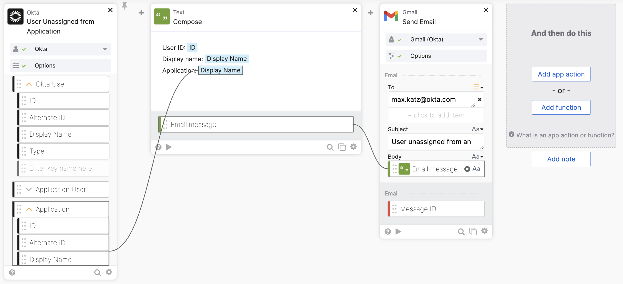 App unassignment notification flow