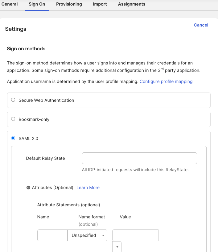 Settings