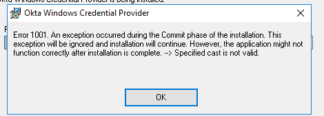 Okta windows Credential Provider