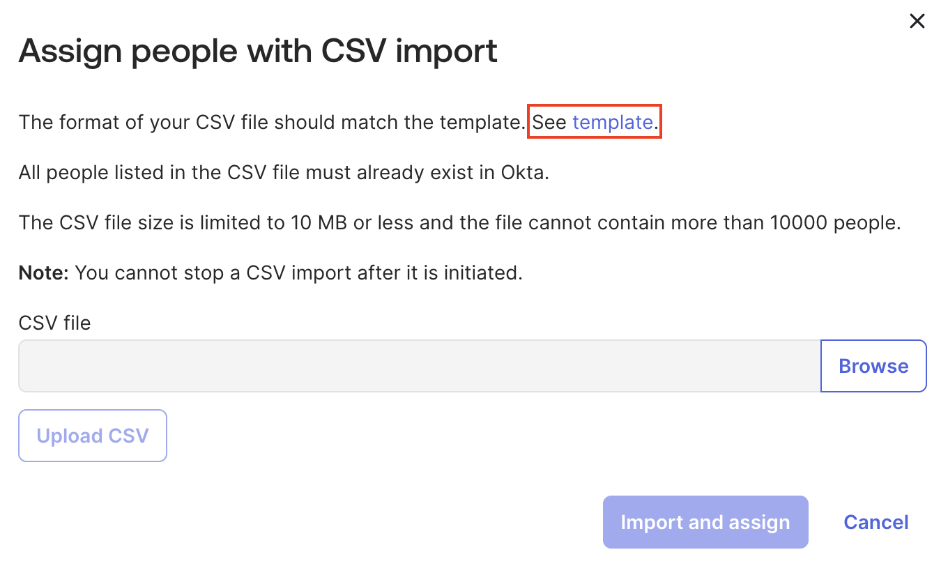 Assign people with CSV import
