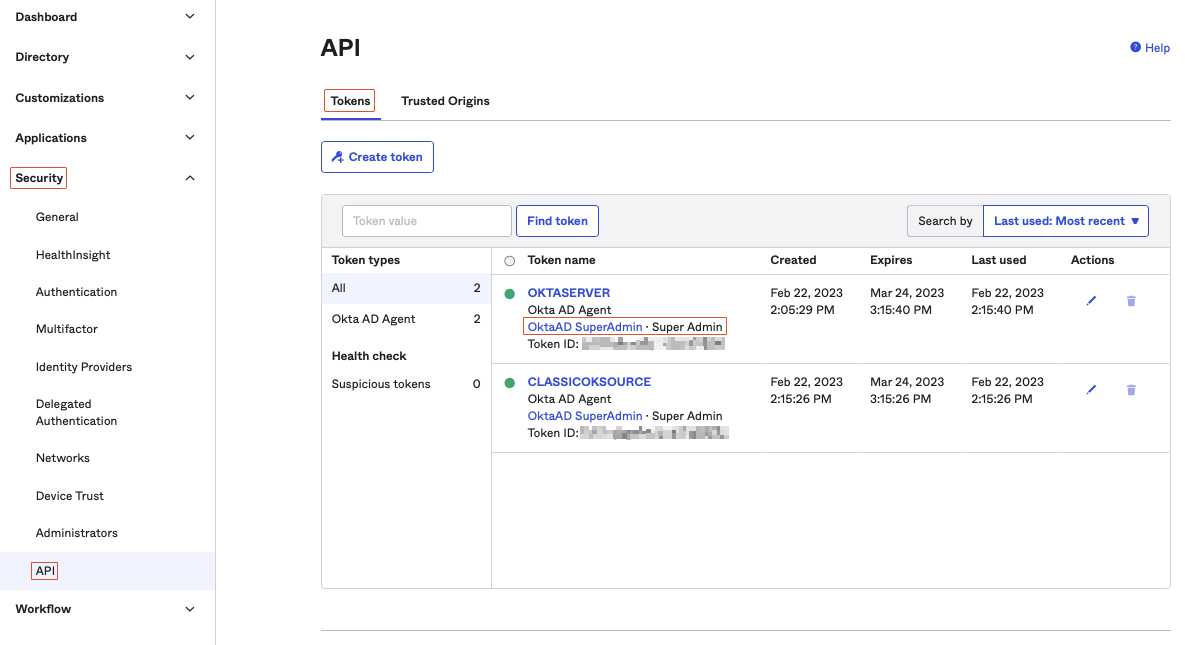 API Tokens