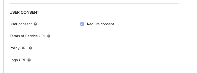 Require Consent section