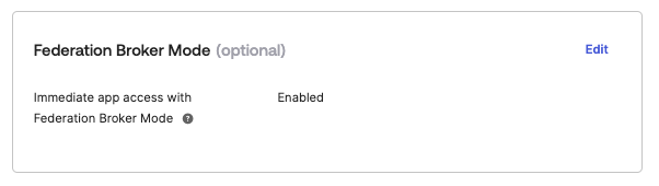 Federation Broker Mode