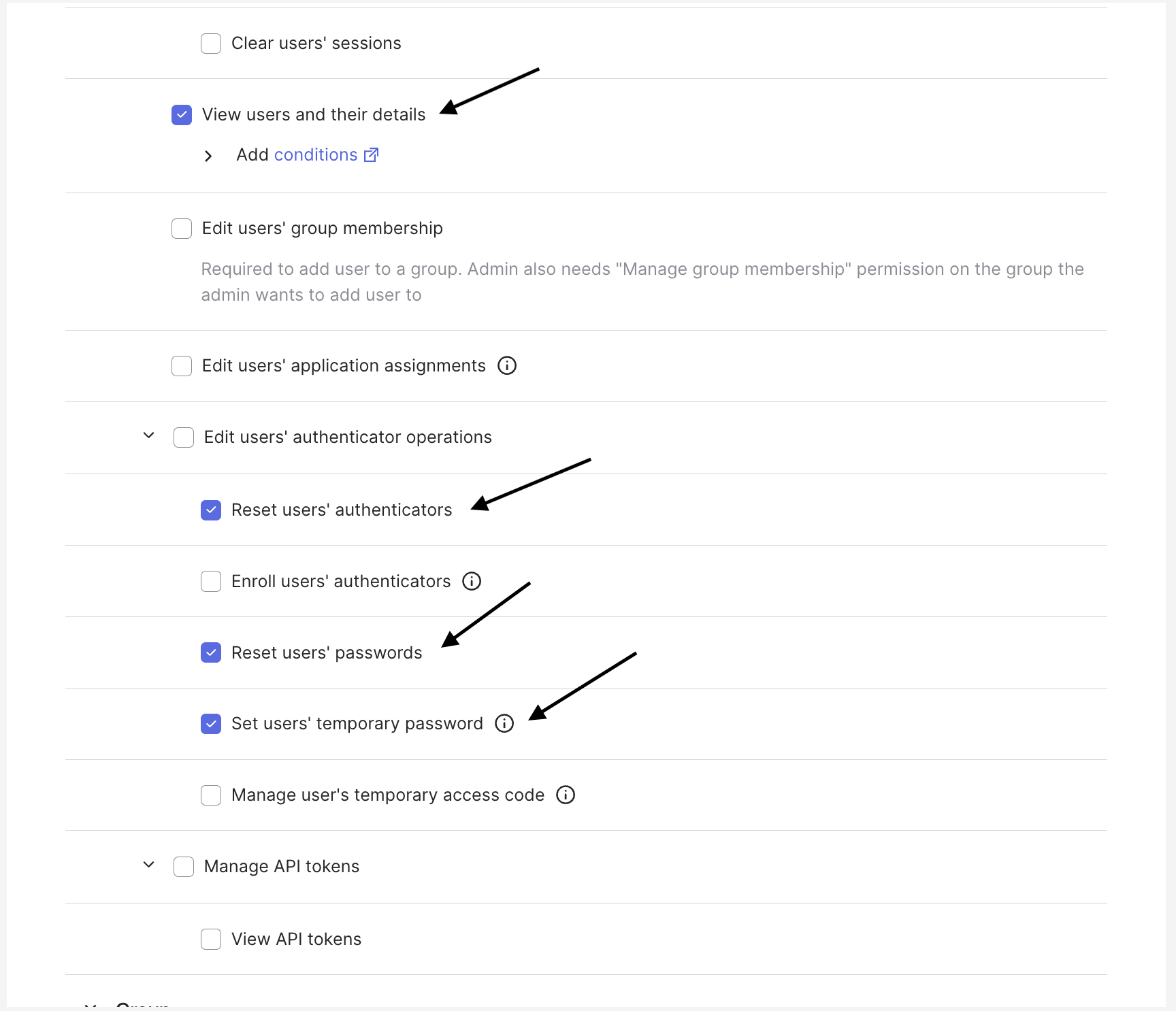 Okta Support - How to Create Admin Role for Password and MFA Reset