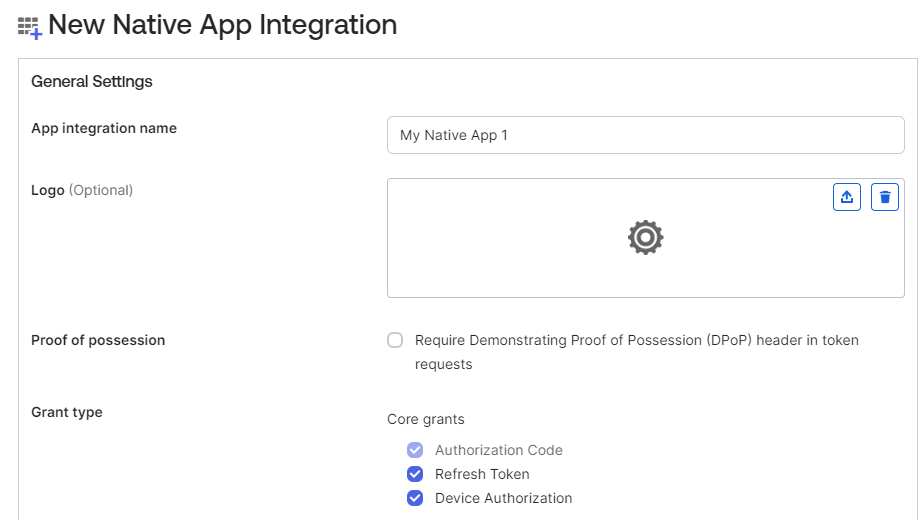 New Native App Integration