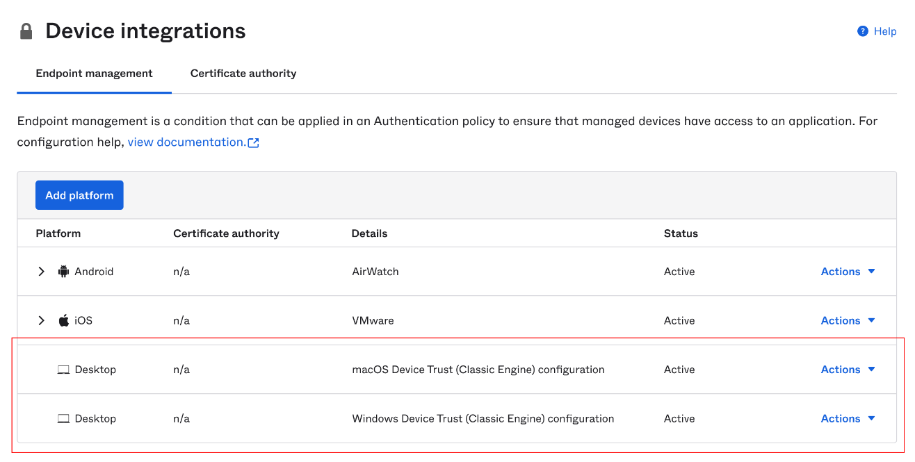 Device Integrations