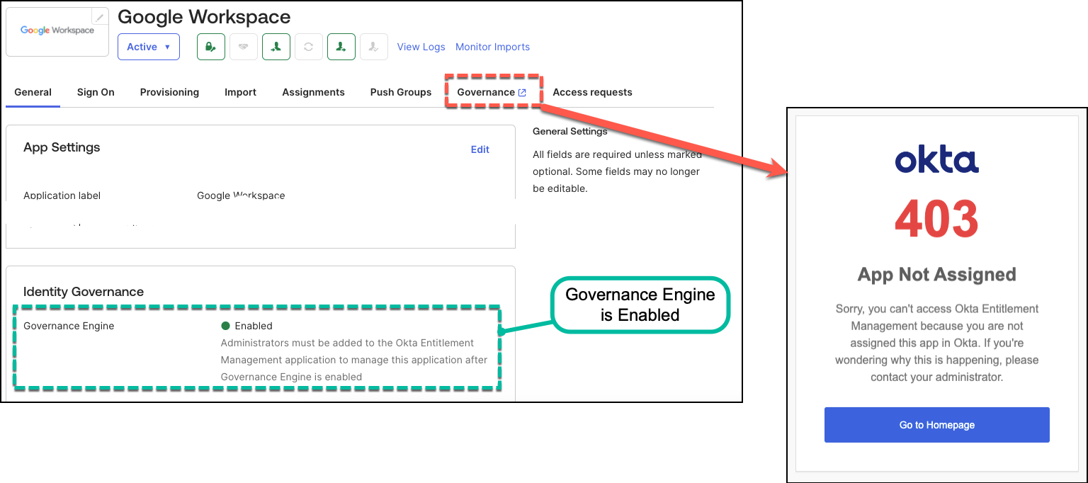Governance tab