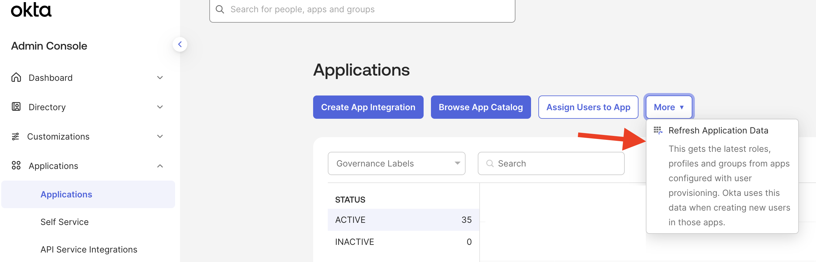 Refresh Application Data