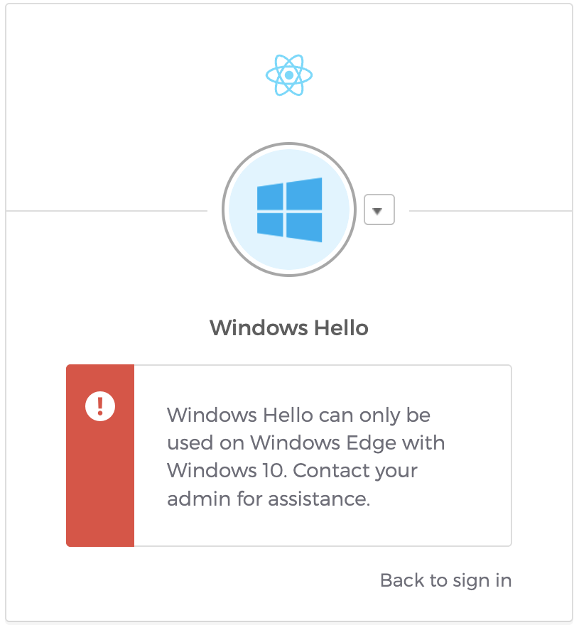 web authn failure error