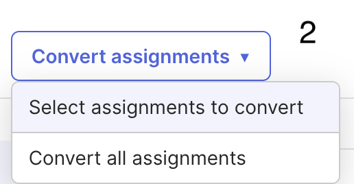 Convert assignment