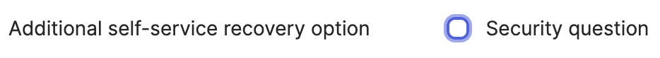 Check "security question"