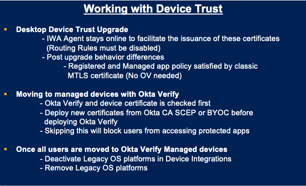 Working with Device Trust