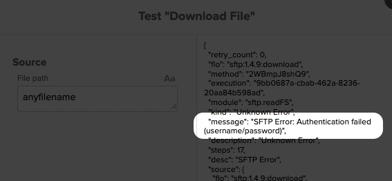 SFTP General Error