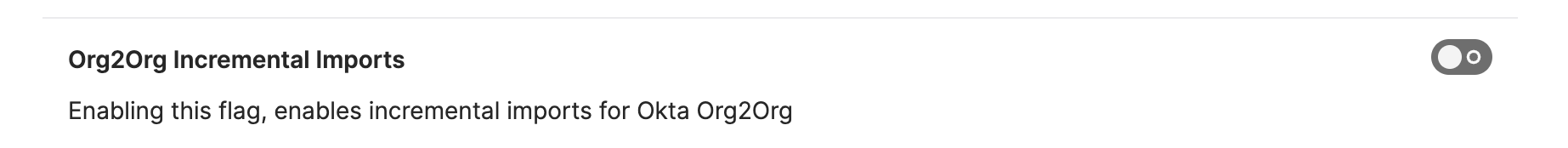 Org2Org Incremental Imports