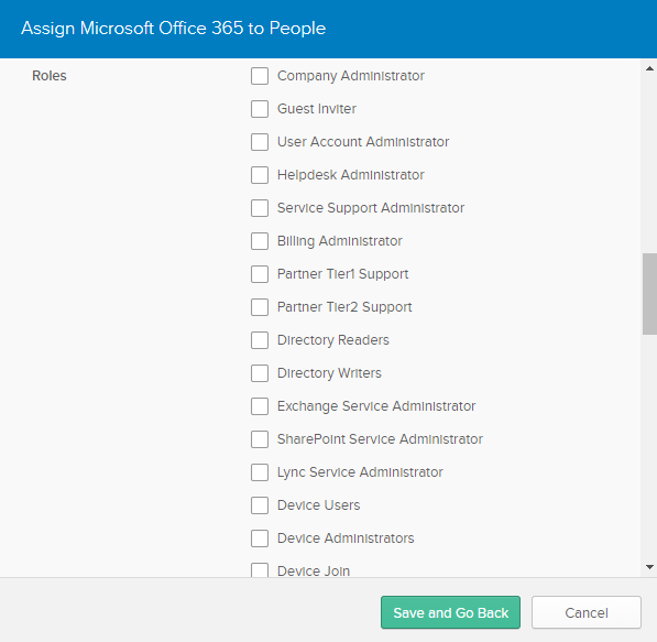 Assign Microsoft Office 365 to People