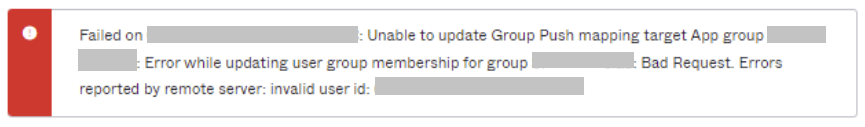 Group Push Error